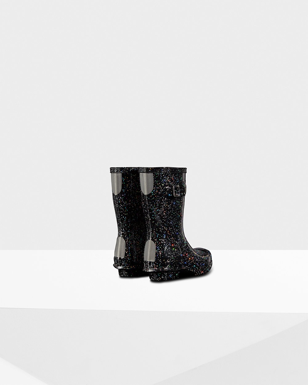 Bottes de Pluie Hunter Original Petits Giant Glitter Enfant Noir BTRKOGF-75